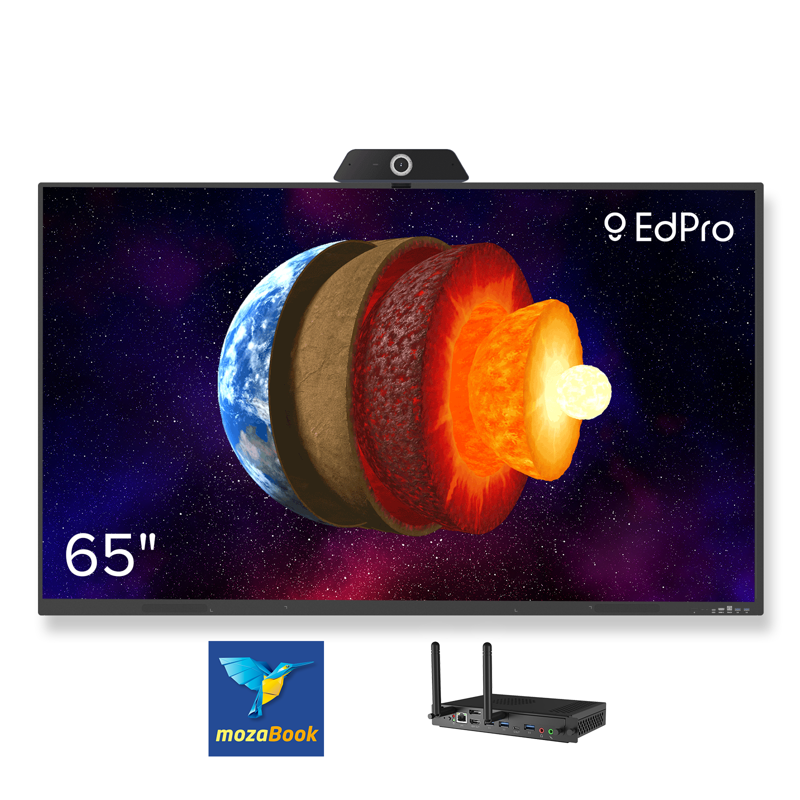 Інтерактивна панель EdPro Touch S 65" (ETP65S), OPS ПК (i5 13Gen/16/512/W11Pro), веб камера 4K, MozaBook 1 рік, настінне кріплення